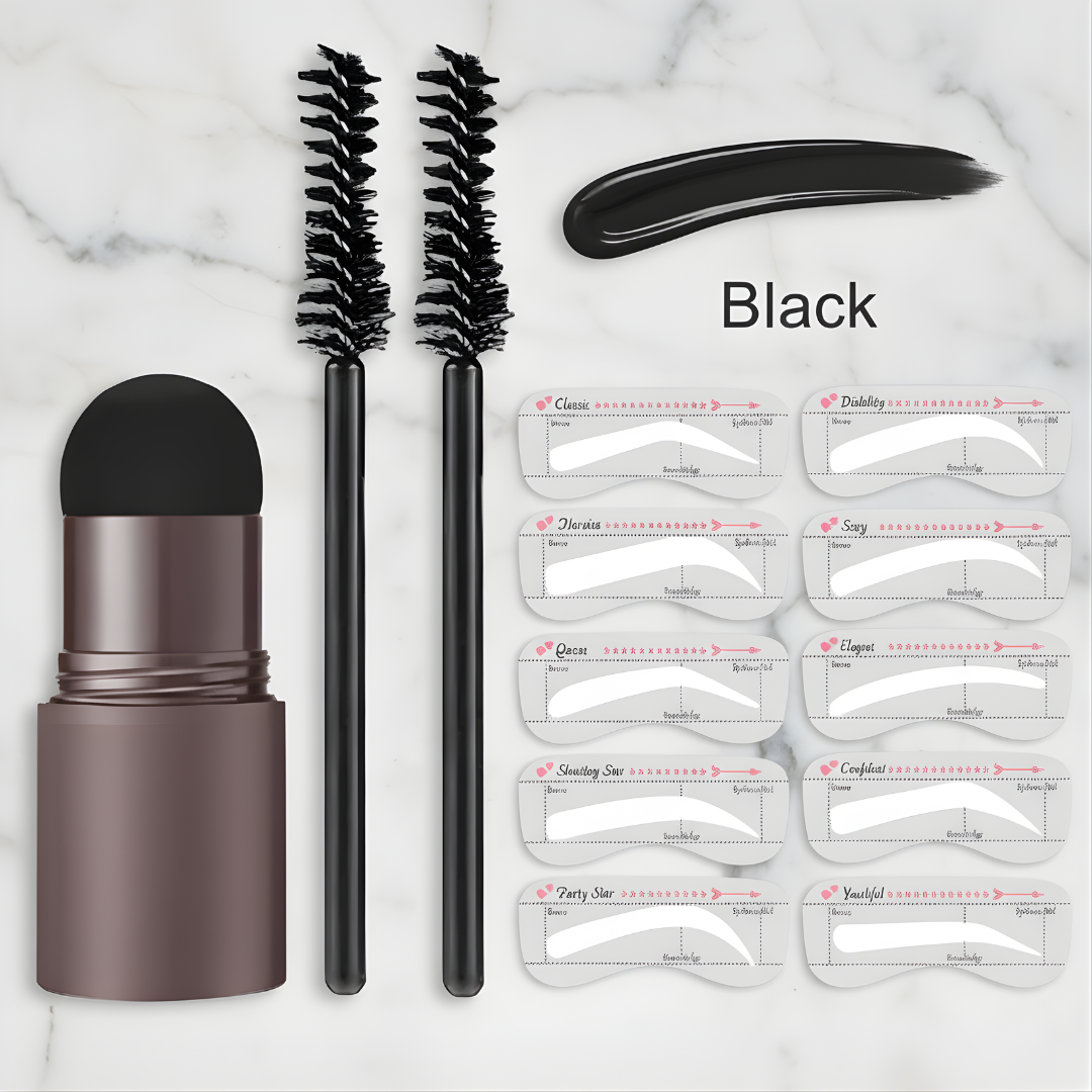 VividArch — Kit de sello para cejas con plantillas para unas cejas naturales y definidas
