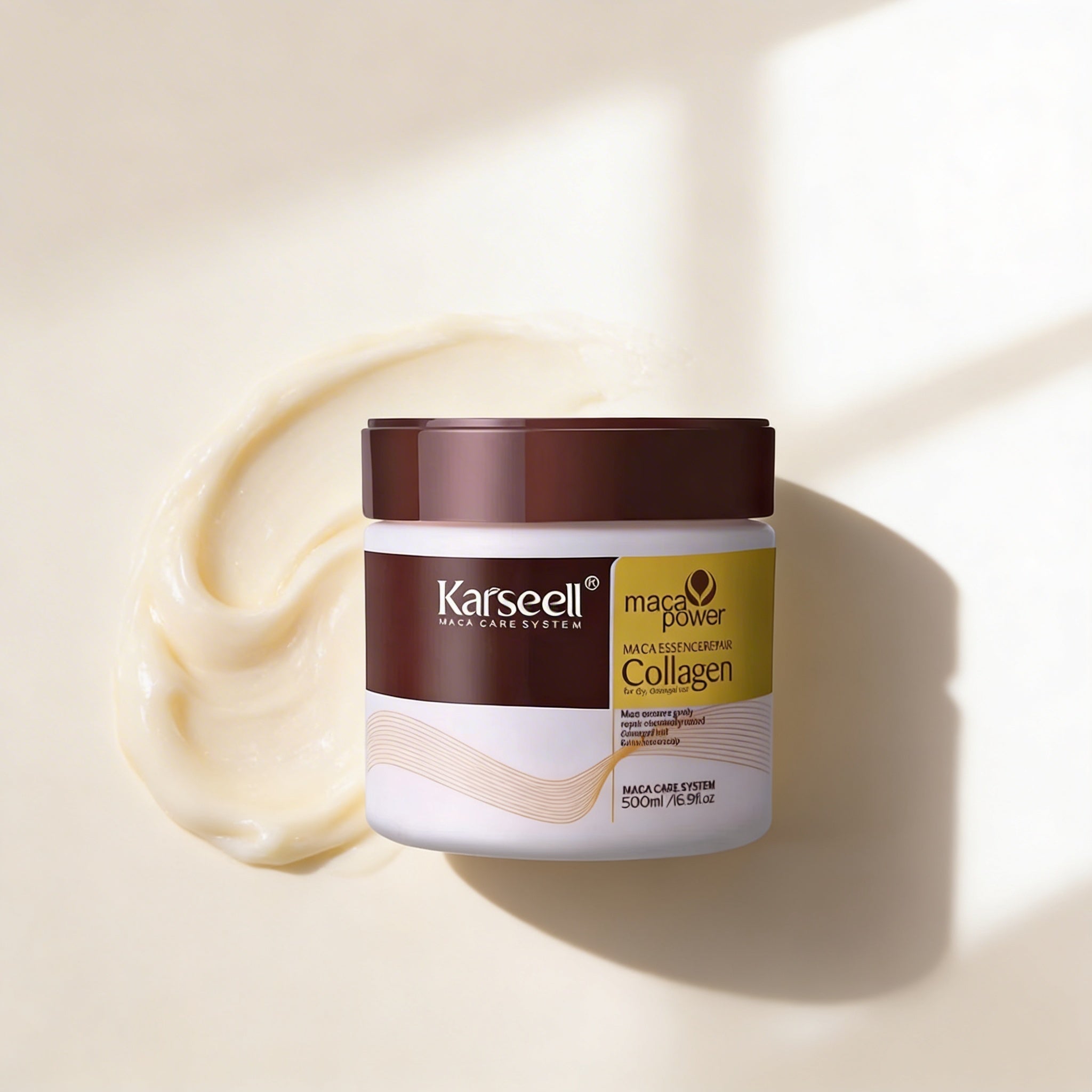 LuxuraSilk - Mascarilla capilar con colágeno para el cuidado del cabello seco, encrespado y dañado