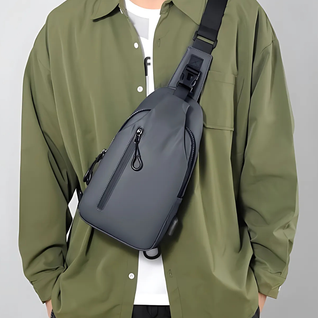 Kompaktná cestovná taška cez telo s bezpečnými vreckami na zips