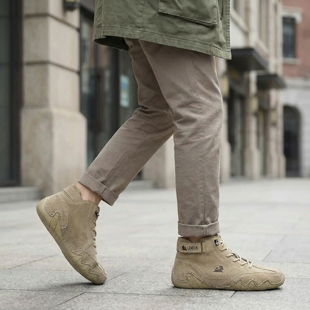 Supportive High-Top Shoes with Stable Heel Design