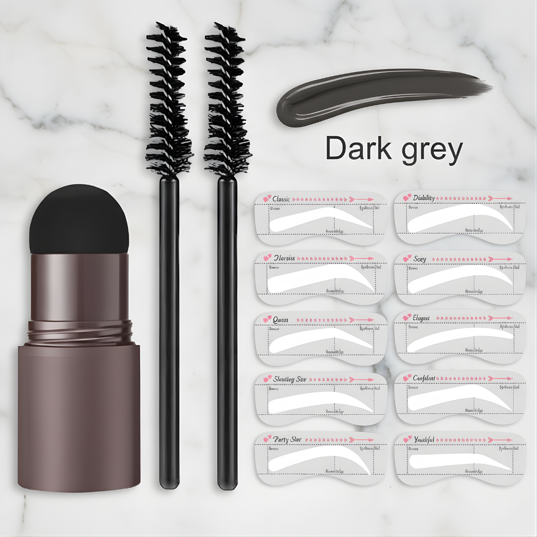 VividArch — Kit de sello para cejas con plantillas para unas cejas naturales y definidas