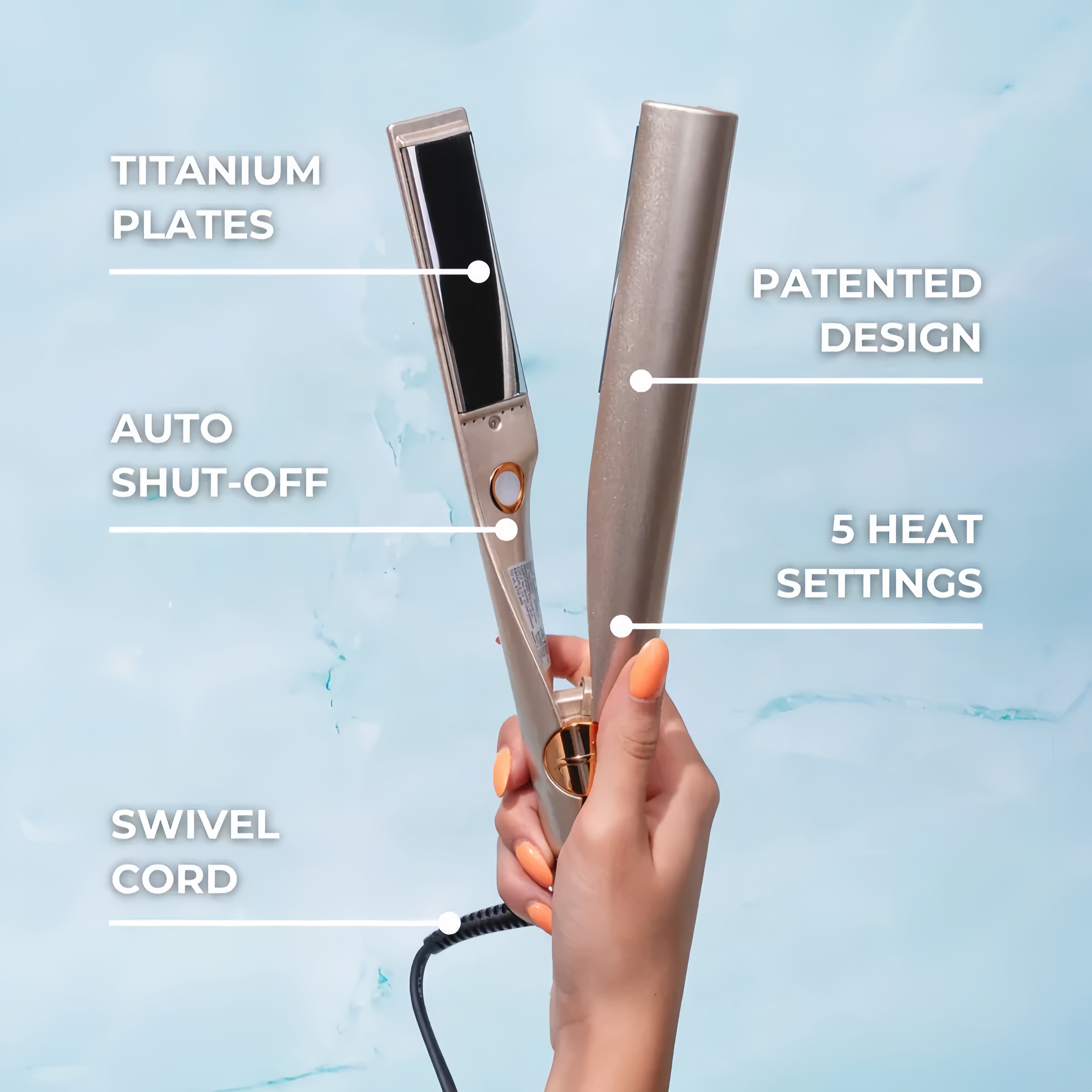 SilkGlide - Hair Styling Iron for Curling & Straightening