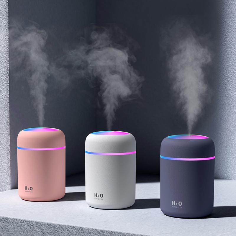 USB Cool Mist Humidifier with LED Night Light for Home Office