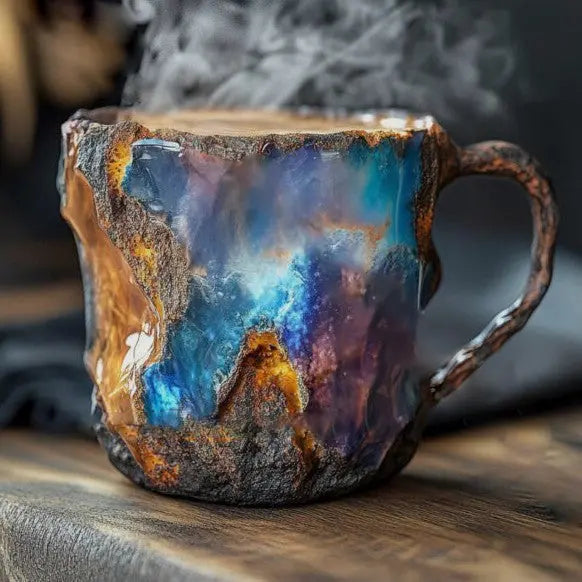CrystalHaven - Artisan-Style Coffee Mug with Textured Finish