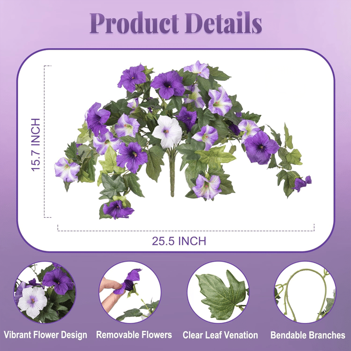 EverBloom - Artificial Petunia Hanging Basket