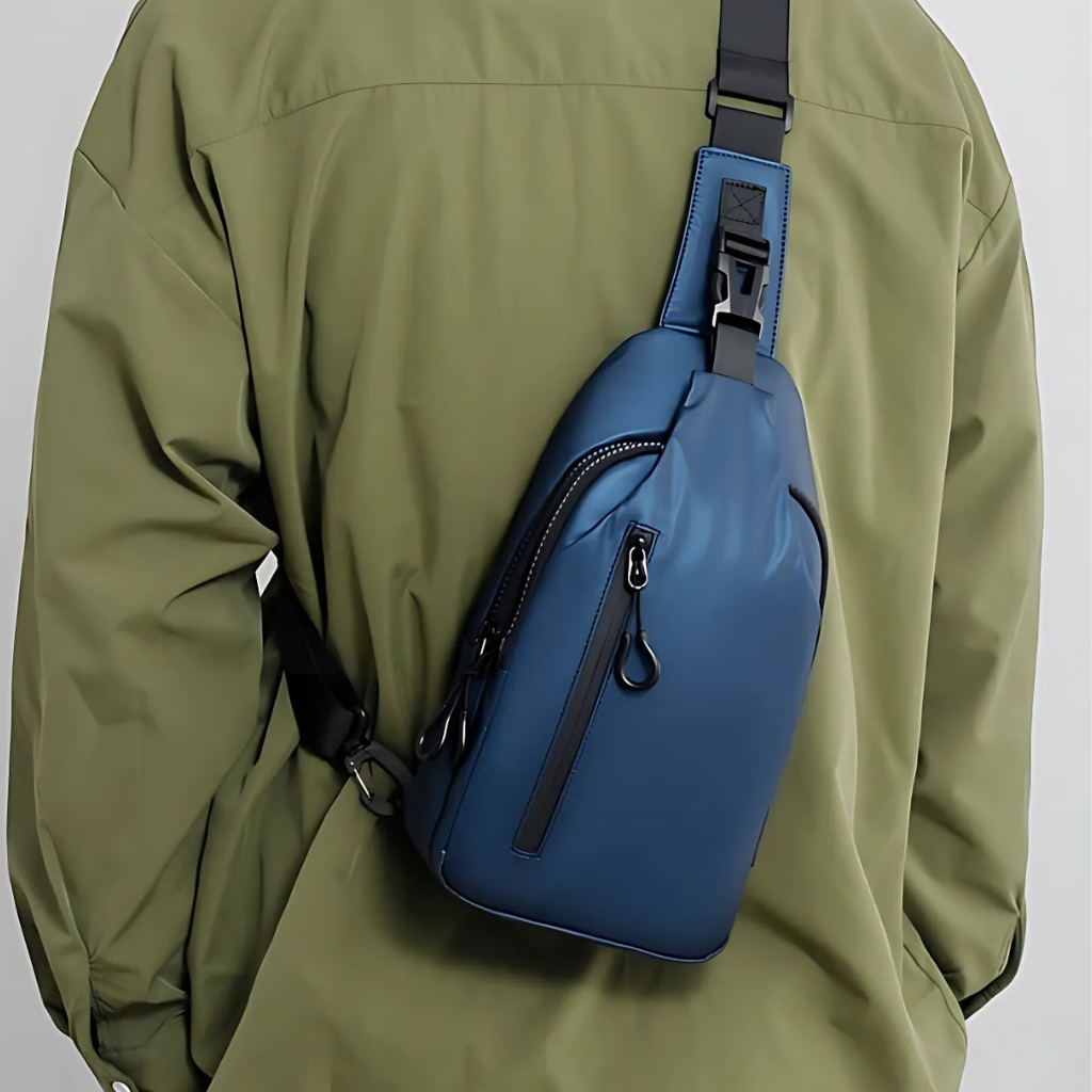 Kompaktná cestovná taška cez telo s bezpečnými vreckami na zips