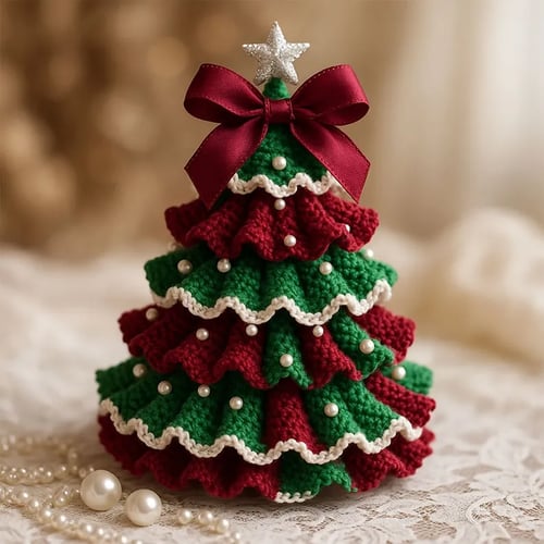 TwinkleStitch – Set di alberi festivi all’uncinetto fatti a mano
