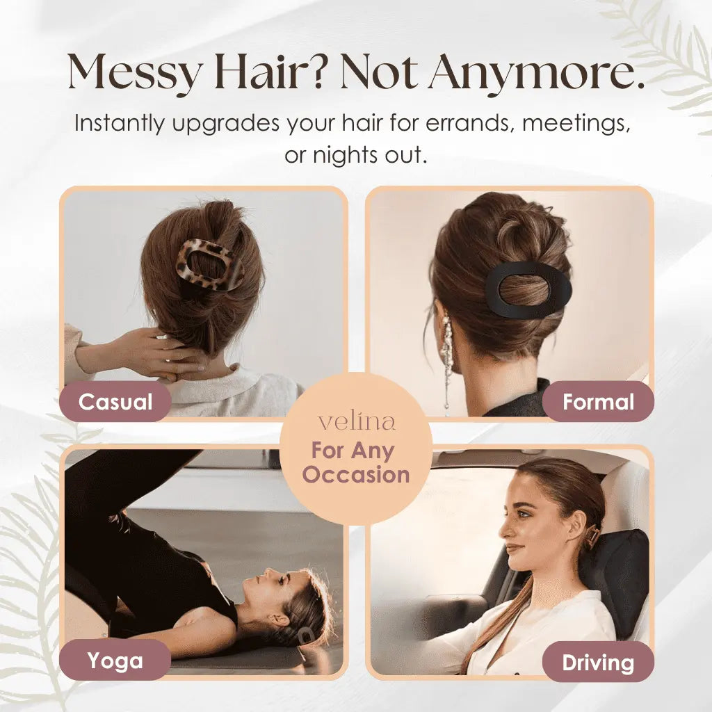 Velina – Lapos, kényelmes hajcsat (4 darabos készlet)