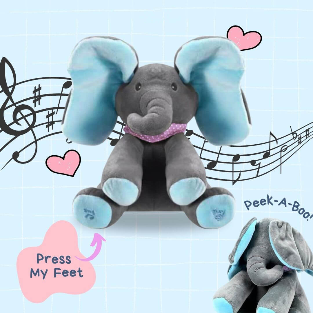 Interactive Peek-a-Boo Elephant Plush Toy