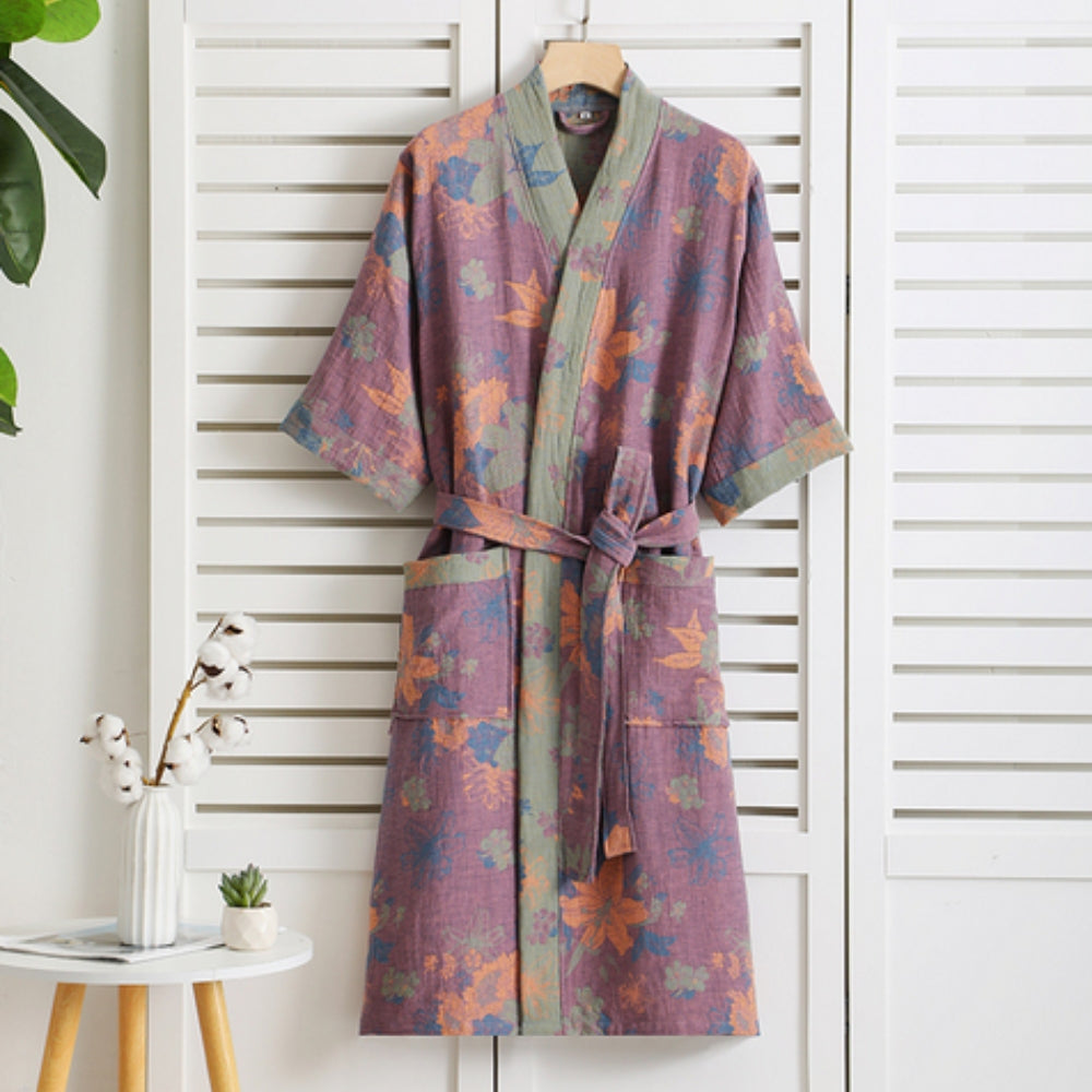 Rosewood Charm – Luxury Cotton Robe
