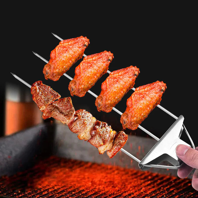 BlazeTrio Skewers — Stainless Steel BBQ Skewer Set