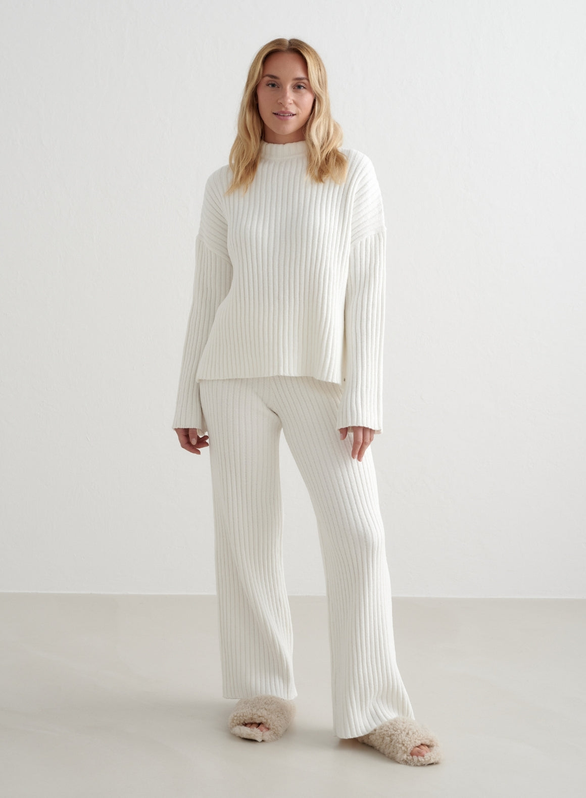 Celine | Almond White Corduroy Pants