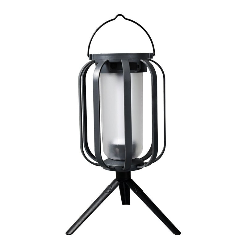 Dual-Flame Solar Lantern – Flickering Outdoor Garden Light