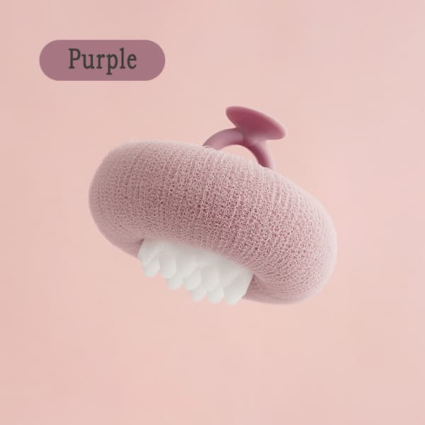 GlowVive — Silicone Body Scrubber Brush with Grip Handle