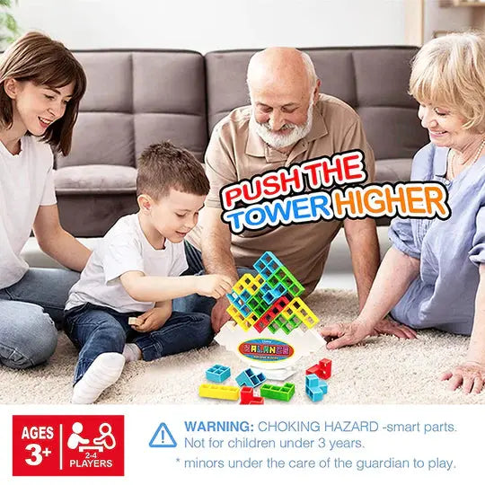Balance Stacking Game for Kids – Interactive Building Blocks Family Board Game