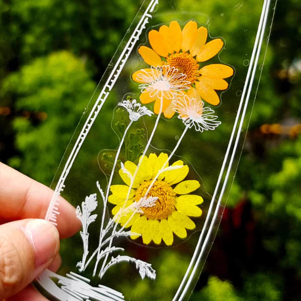 BlossomTabs – Transparente Blumenaufkleber zum Selbstgestalten für Tagebücher