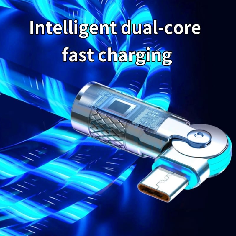 GlowLink – 540°-ban forgatható, fényjelzős gyorstöltő kábel