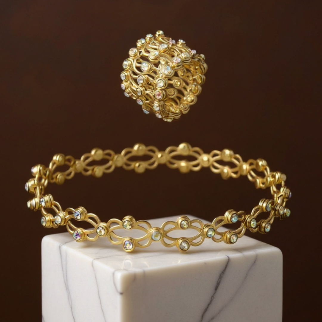 Skladací prsteň premeniteľný na náramok – šperkový doplnok