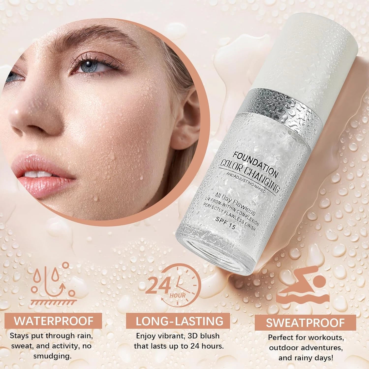 Lumineve — Base de maquillaje que cambia de color con SPF para una cobertura natural para el día a día