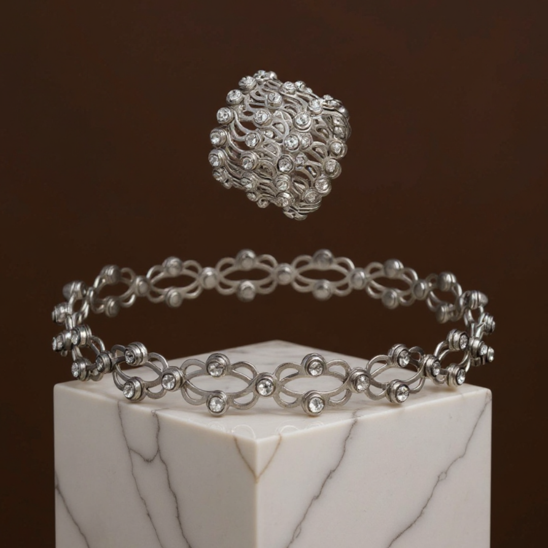 Skladací prsteň premeniteľný na náramok – šperkový doplnok