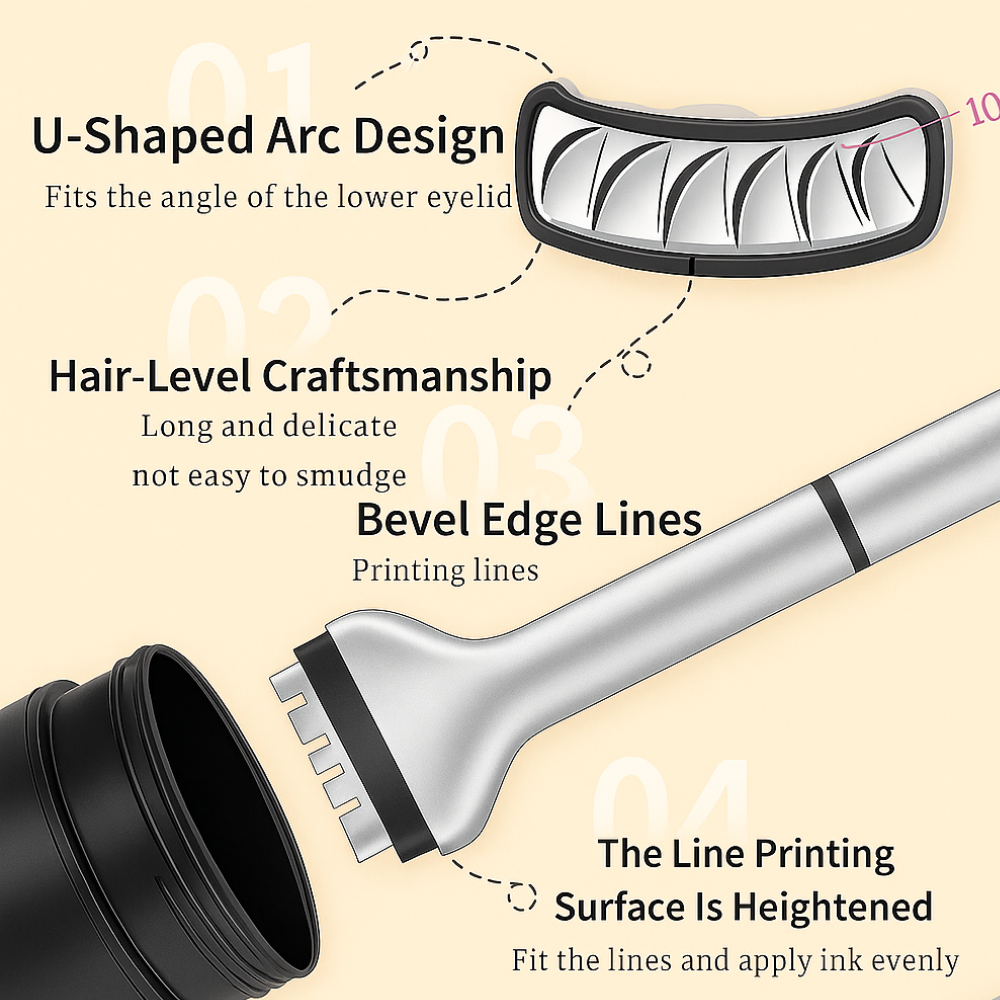 EyeStamp – přesný aplikátor na oči | nástroj pro přesné nanášení řasenky a očních linek pod kontrolou
