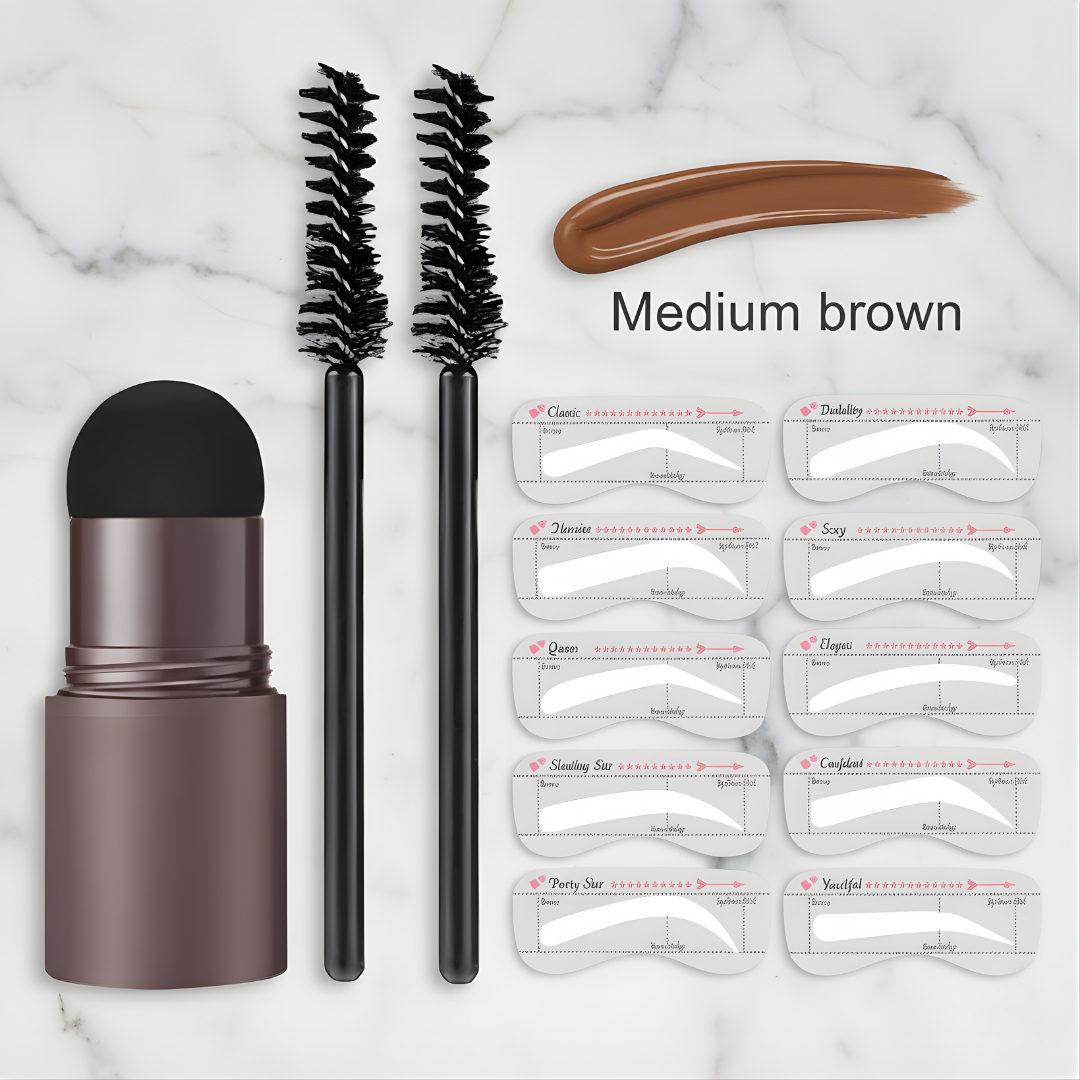VividArch — Kit de sello para cejas con plantillas para unas cejas naturales y definidas