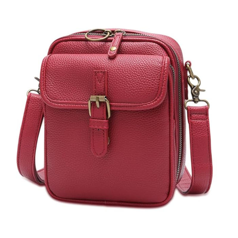 Kétzsebes, keresztpántos rendszerező táska