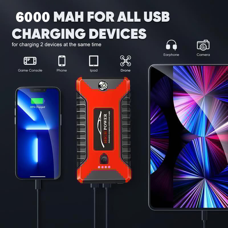 TurboStart Tragbares 300A Starthilfegerät für Autobatterien