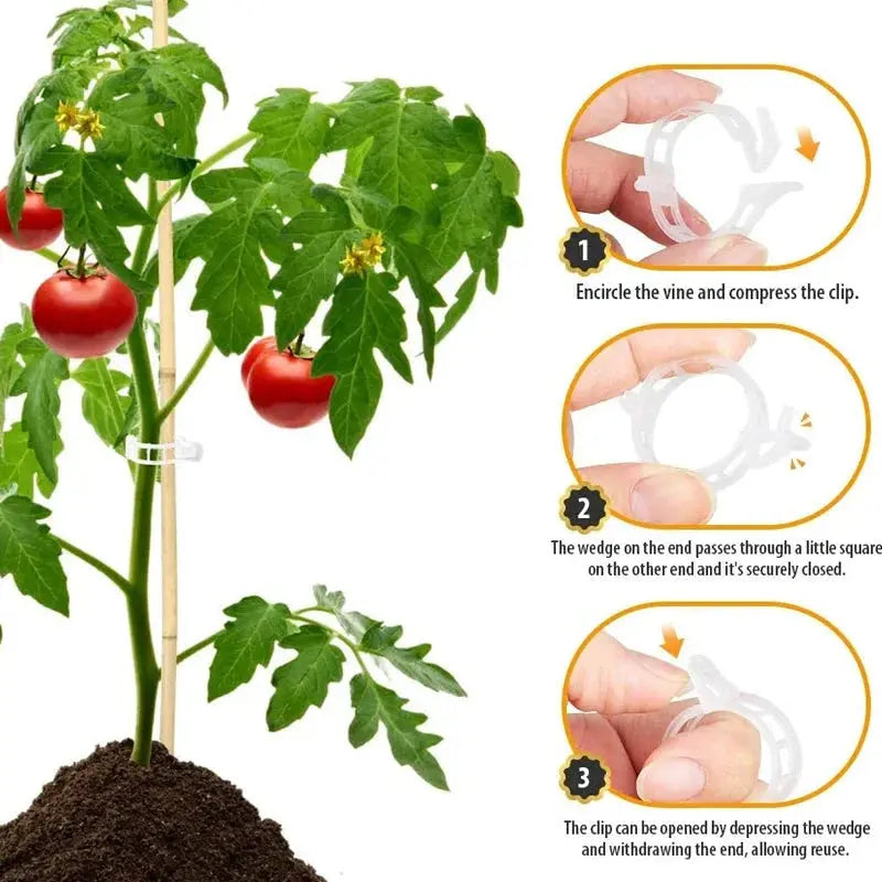 GardenGuard Clips — Reusable Plant Support Clips for Garden Stems and Vines