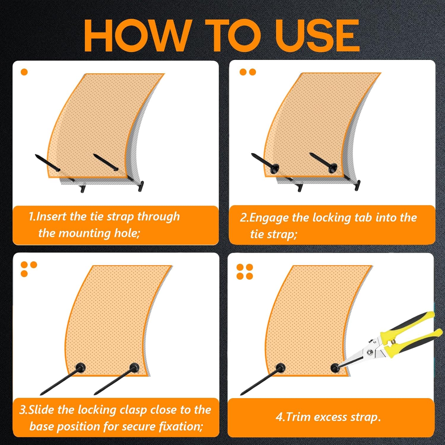 Universelle, wiederverwendbare Kabelbinder-Schnalle zum Ordnen von Kabeln