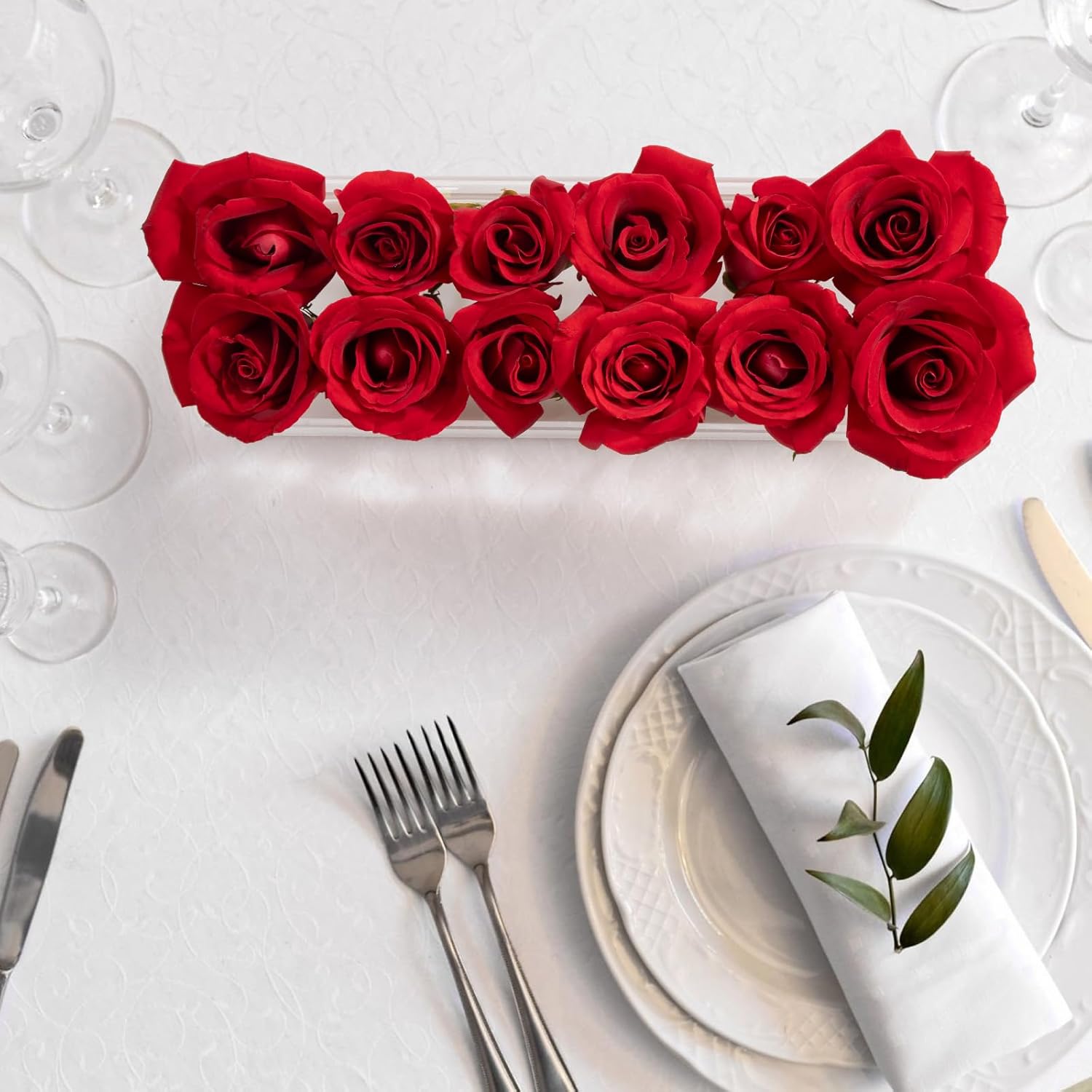 Vaso a bouquet sospeso trasparente per composizioni floreali da tavolo