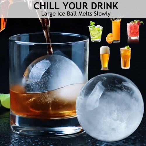 FrostVibe — Large Sphere Ice Ball Mold for Whiskey & Cocktails