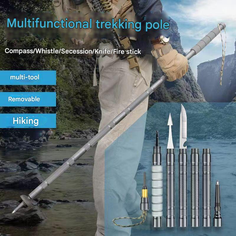 Multi-Function Hiking Stick with Modular Design