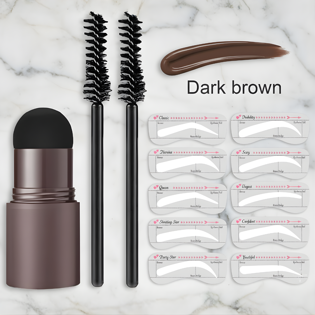 VividArch — Kit de sello para cejas con plantillas para unas cejas naturales y definidas