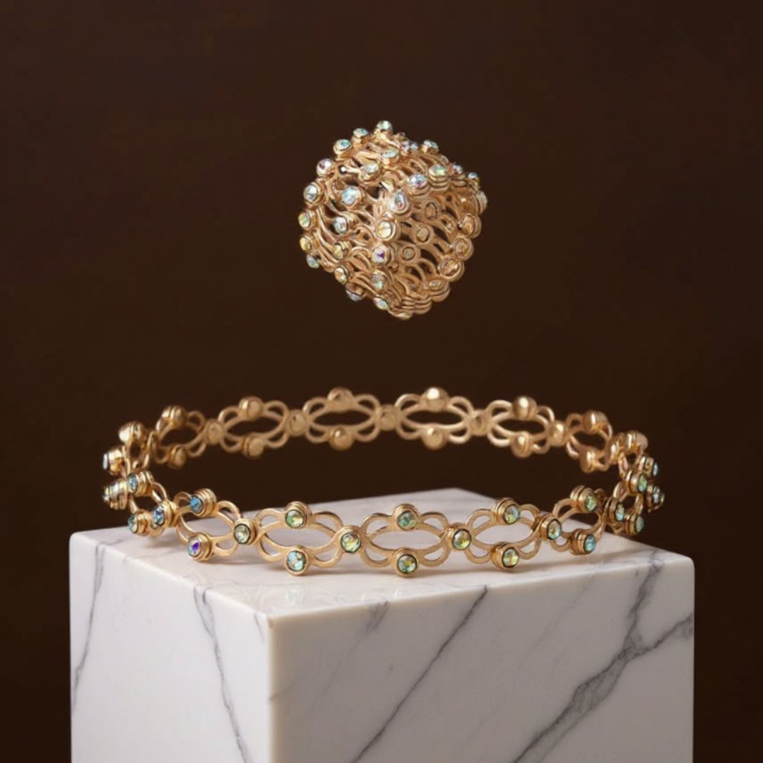 Skladací prsteň premeniteľný na náramok – šperkový doplnok