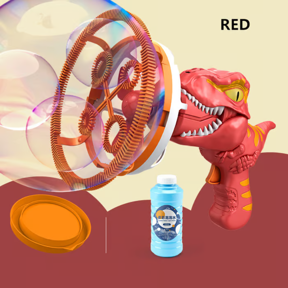 MiniDino Portable Dinosaur Bubble Blaster Toy
