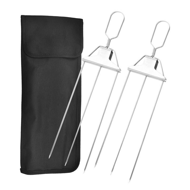 BlazeTrio Skewers — Stainless Steel BBQ Skewer Set