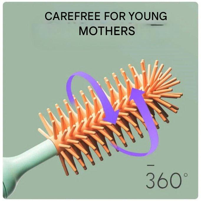 CleanNest — Set de perii pentru curățarea sticlelor, cu mâner lung