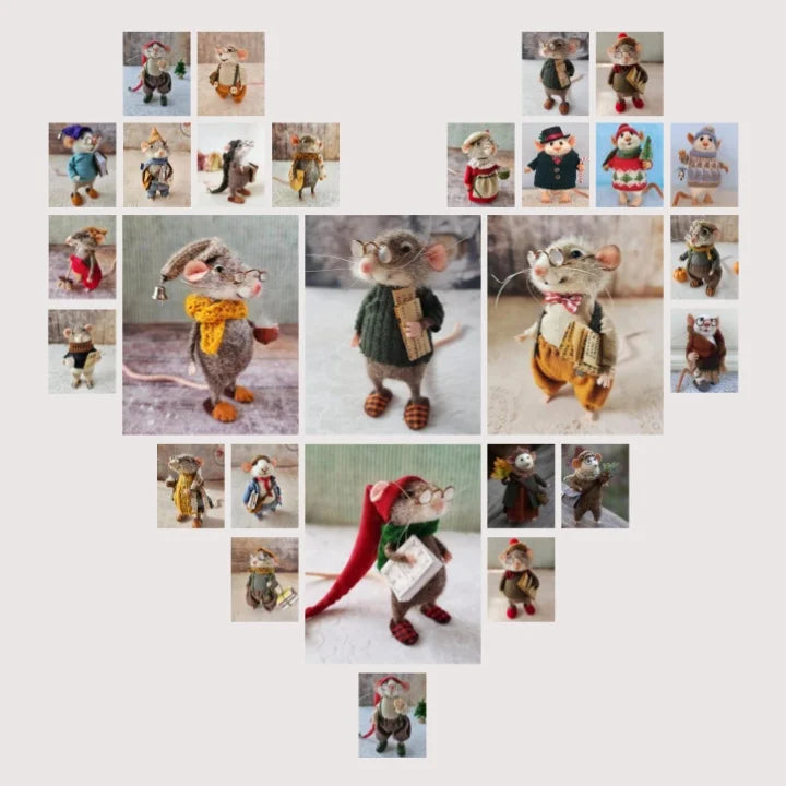 WhiskerWool – mysz filcowana na sucho igłą