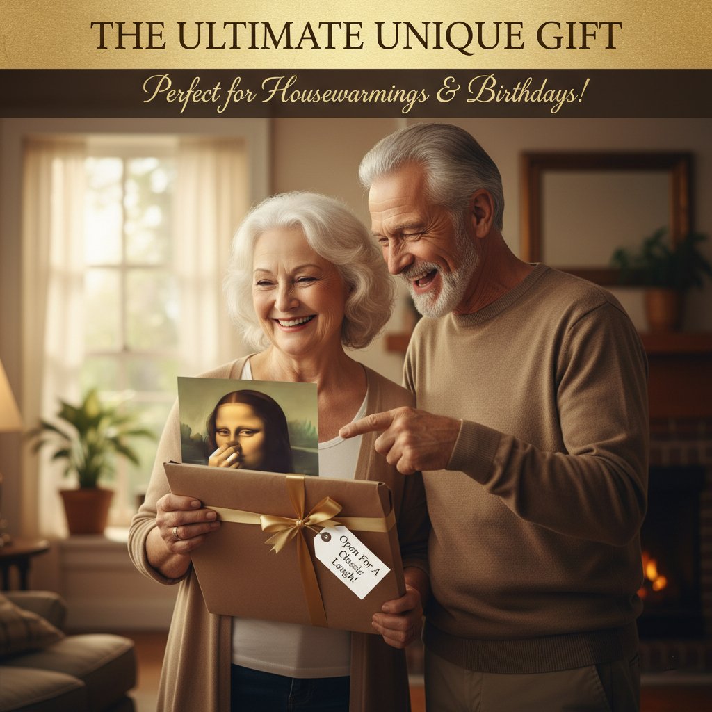 SmirkLisa – Humorous Mona Lisa Wall Art Print