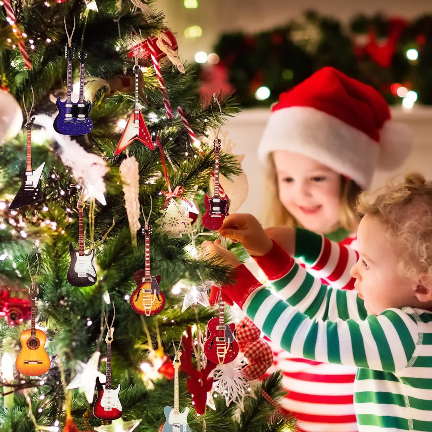 FestiveStrings – Weihnachtlicher Gitarren‑Christbaumschmuck