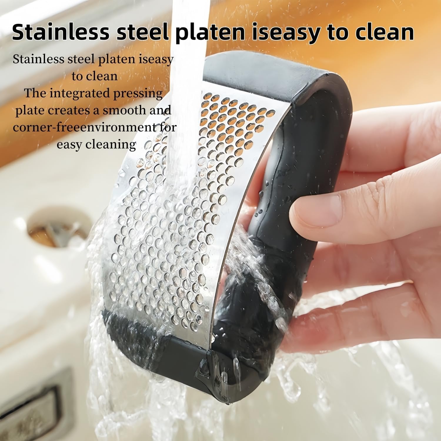 Pressa schiaccia-aglio a dondolo per tritare facilmente e preparare in cucina