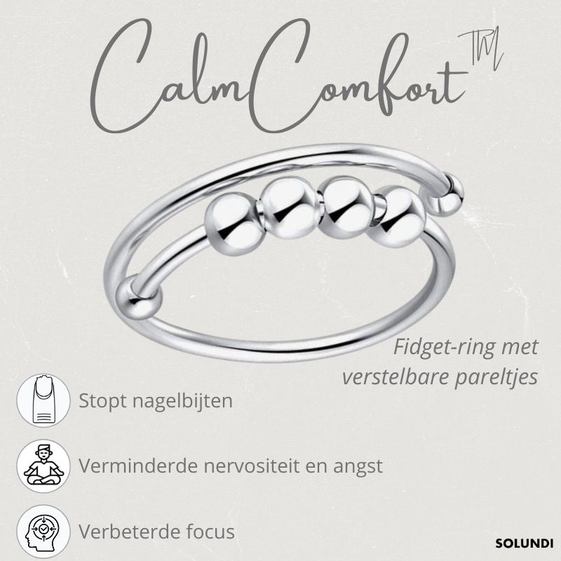 CalmComfort – Säädettävä helmellinen fidget-sormus