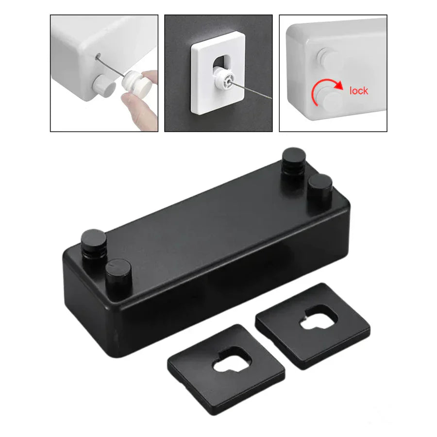 AirMaster Pro — sisäänkelautuva seinäkiinnitteinen pyykkinaru sisä- ja ulkokuivaukseen