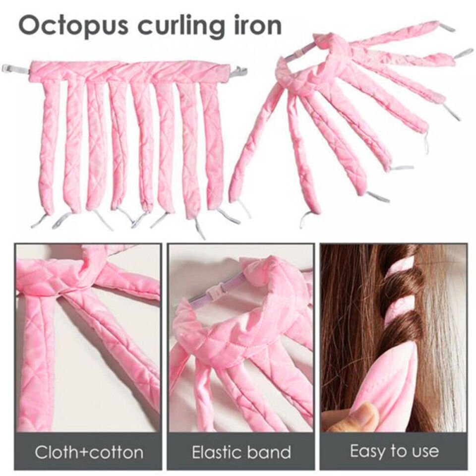 LuxeCurlPro — Set de diadema para rizos sin calor para peinar el cabello durante la noche