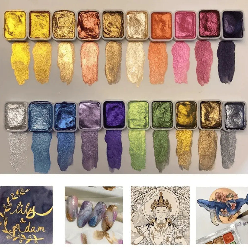 Instant Shimmering Watercolor Paint Set for Creative Art