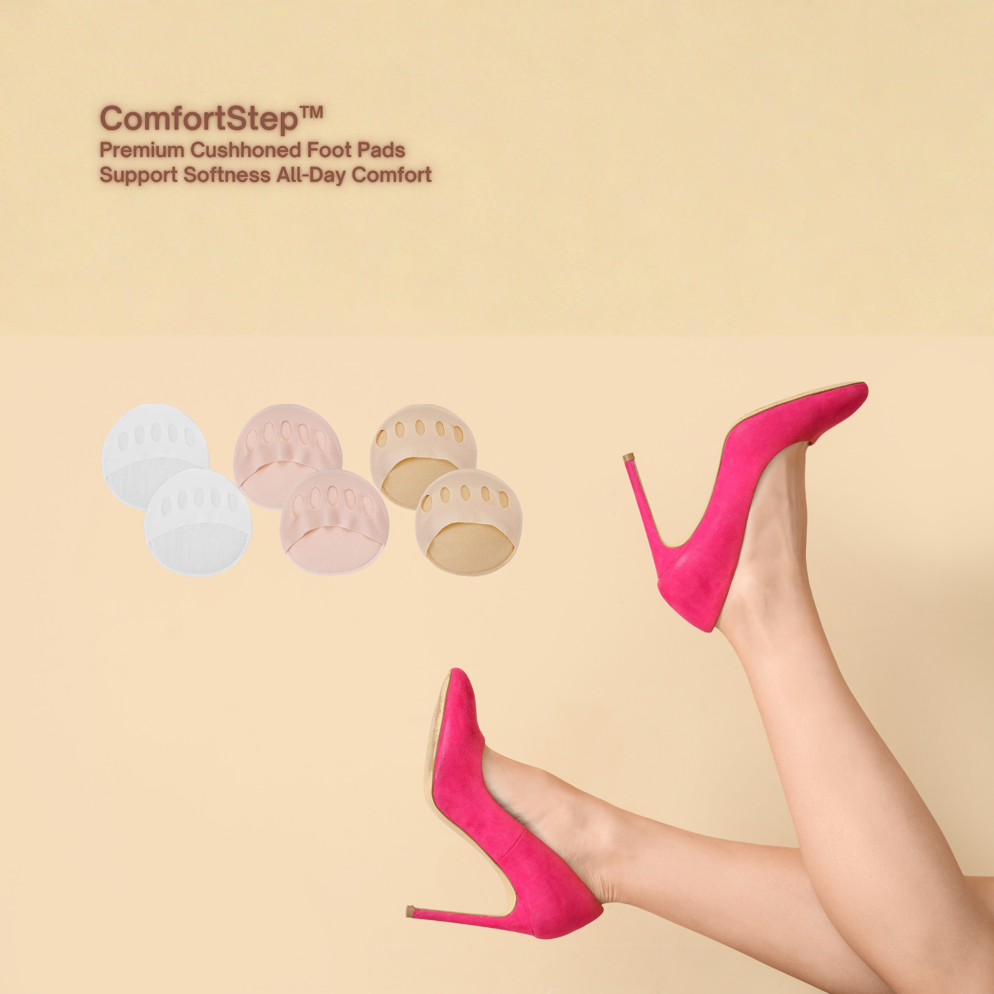 VelvetStep — Heel Cushion Pads for Shoes