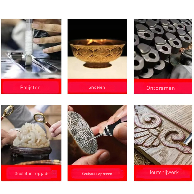 RotarPro – Kabelloses Rotationswerkzeug-Set mit mehreren Aufsätzen