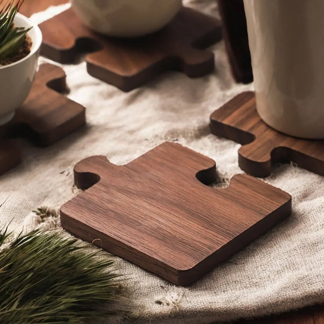 Alderon - Walnut Puzzle Coasters