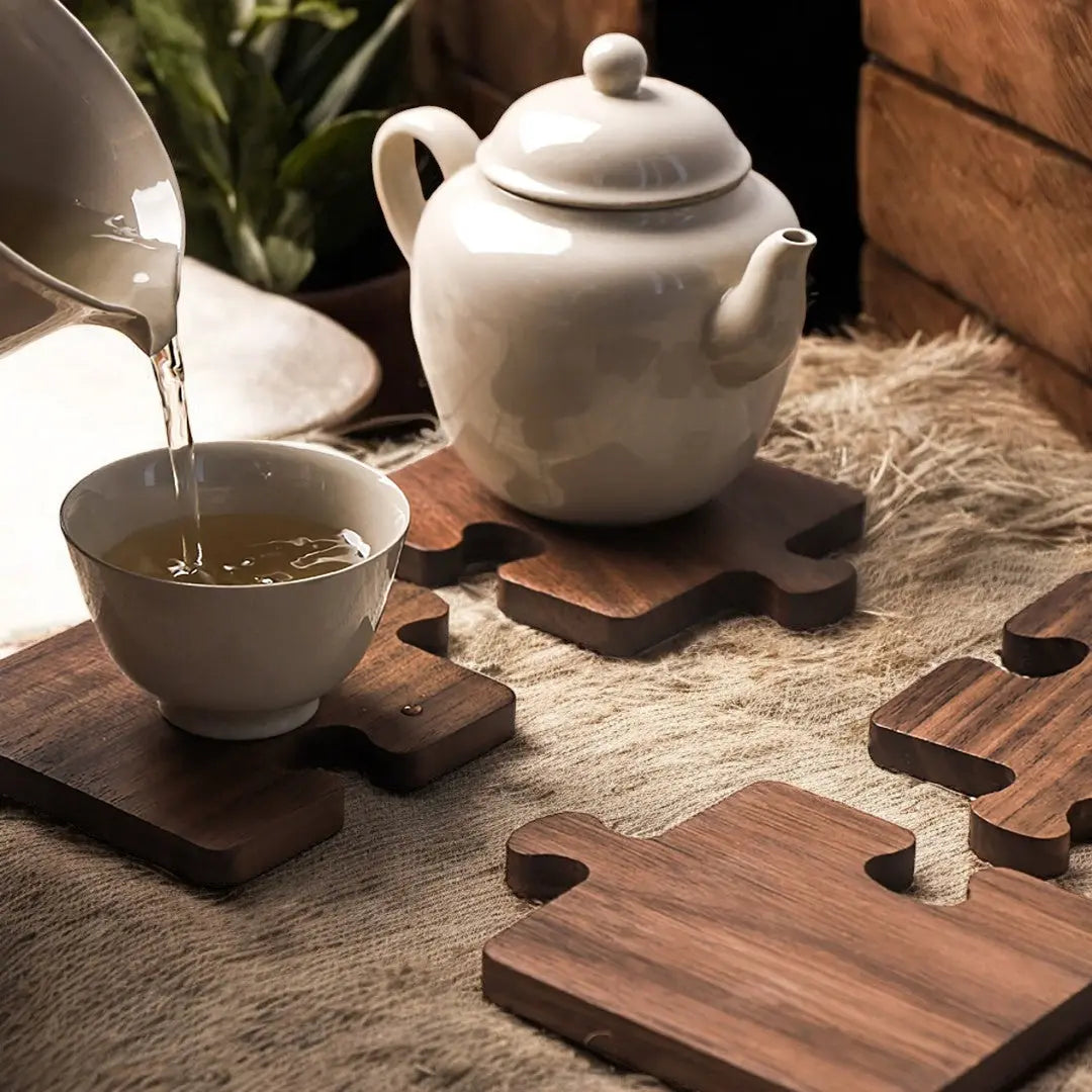 Alderon - Walnut Puzzle Coasters